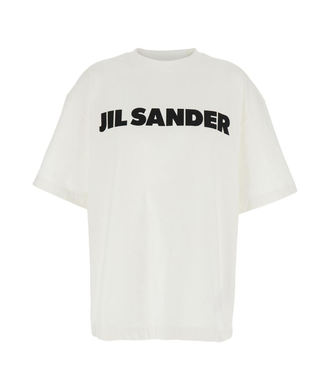 JIL SANDER Белая хлопковая футболка, фото 1