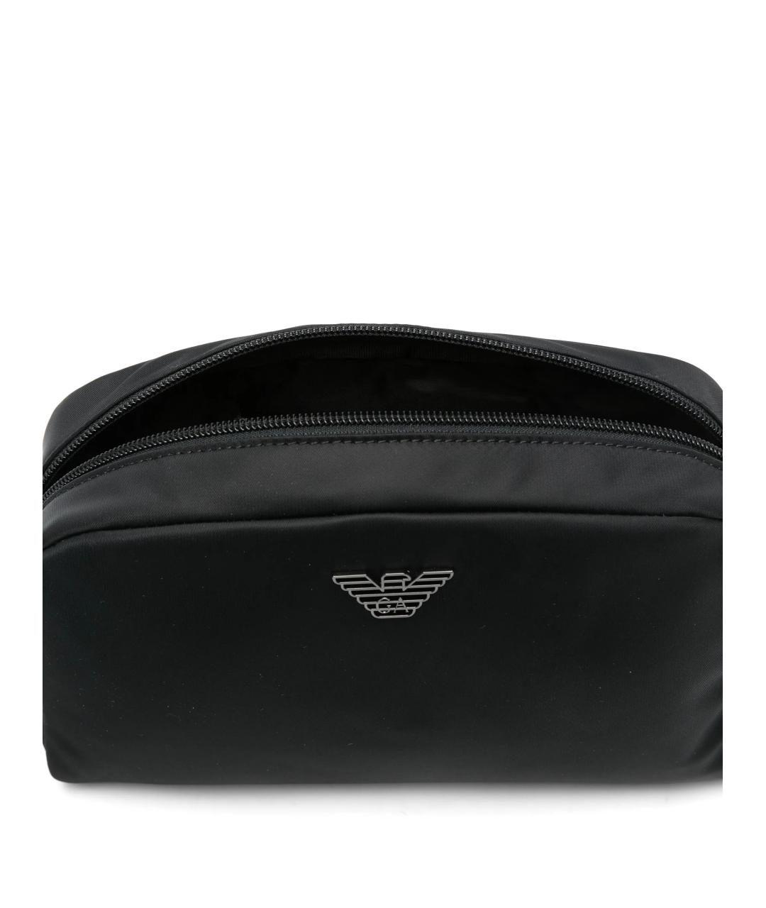 EMPORIO ARMANI Черная синтетическая барсетка, фото 3