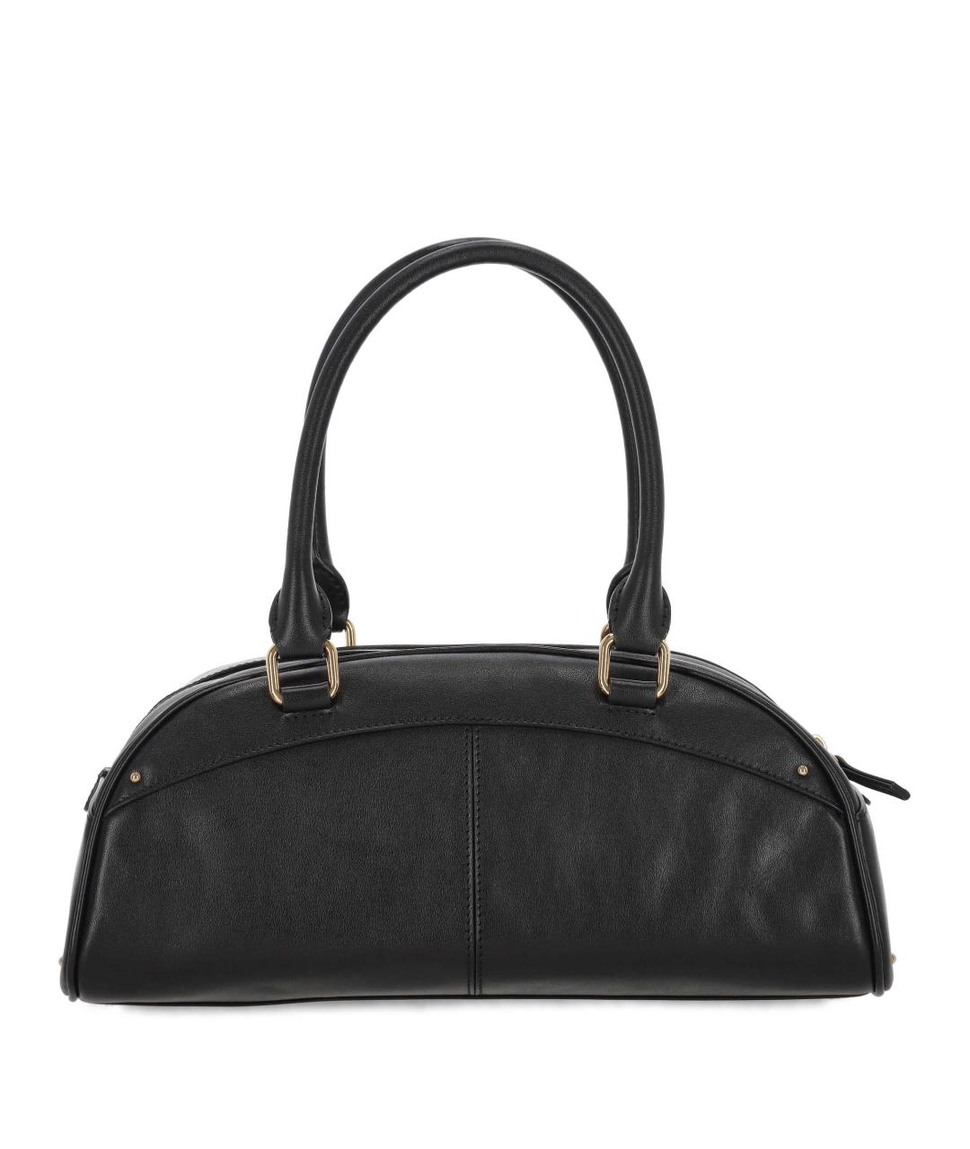 CHLOE Черная кожаная сумка с короткими ручками, фото 3