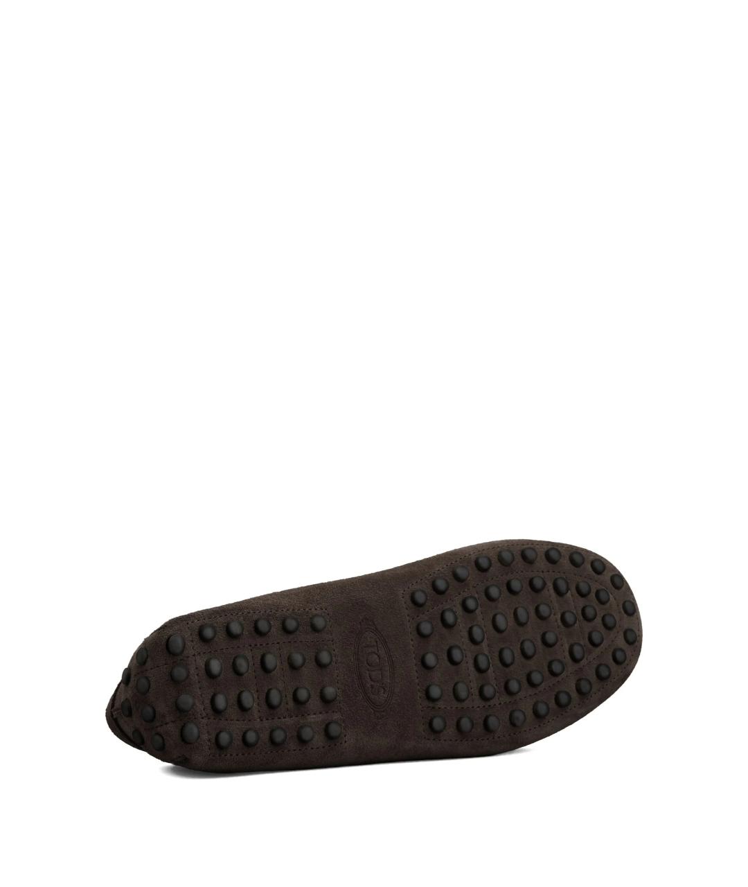 TOD'S Коричневые замшевые мокасины, фото 6