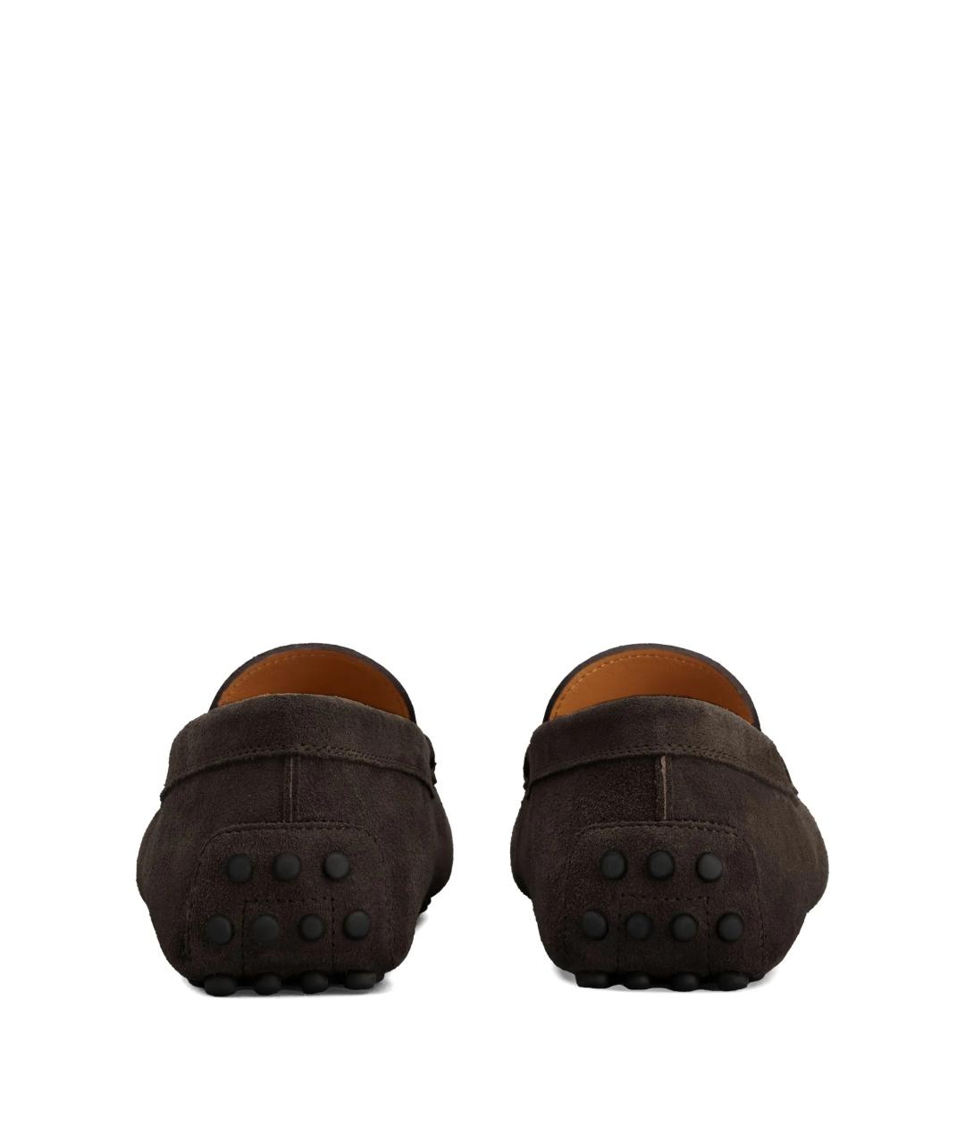 TOD'S Коричневые замшевые мокасины, фото 3