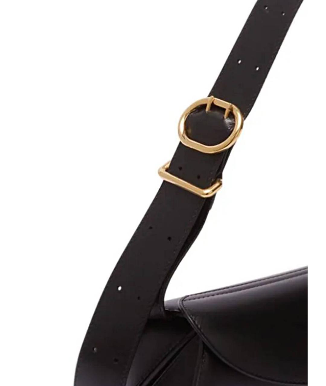 JIL SANDER Черная кожаная сумка через плечо, фото 3