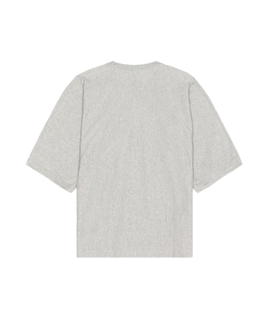 ISSEY MIYAKE Серая хлопковая футболка, фото 3