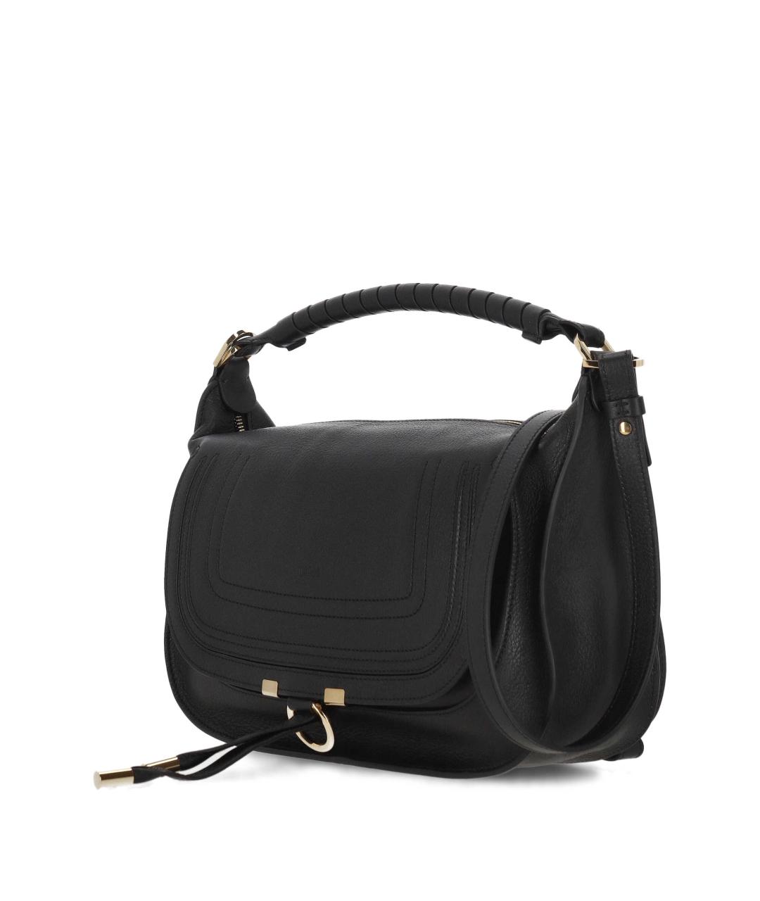 CHLOE Черная кожаная сумка через плечо, фото 2
