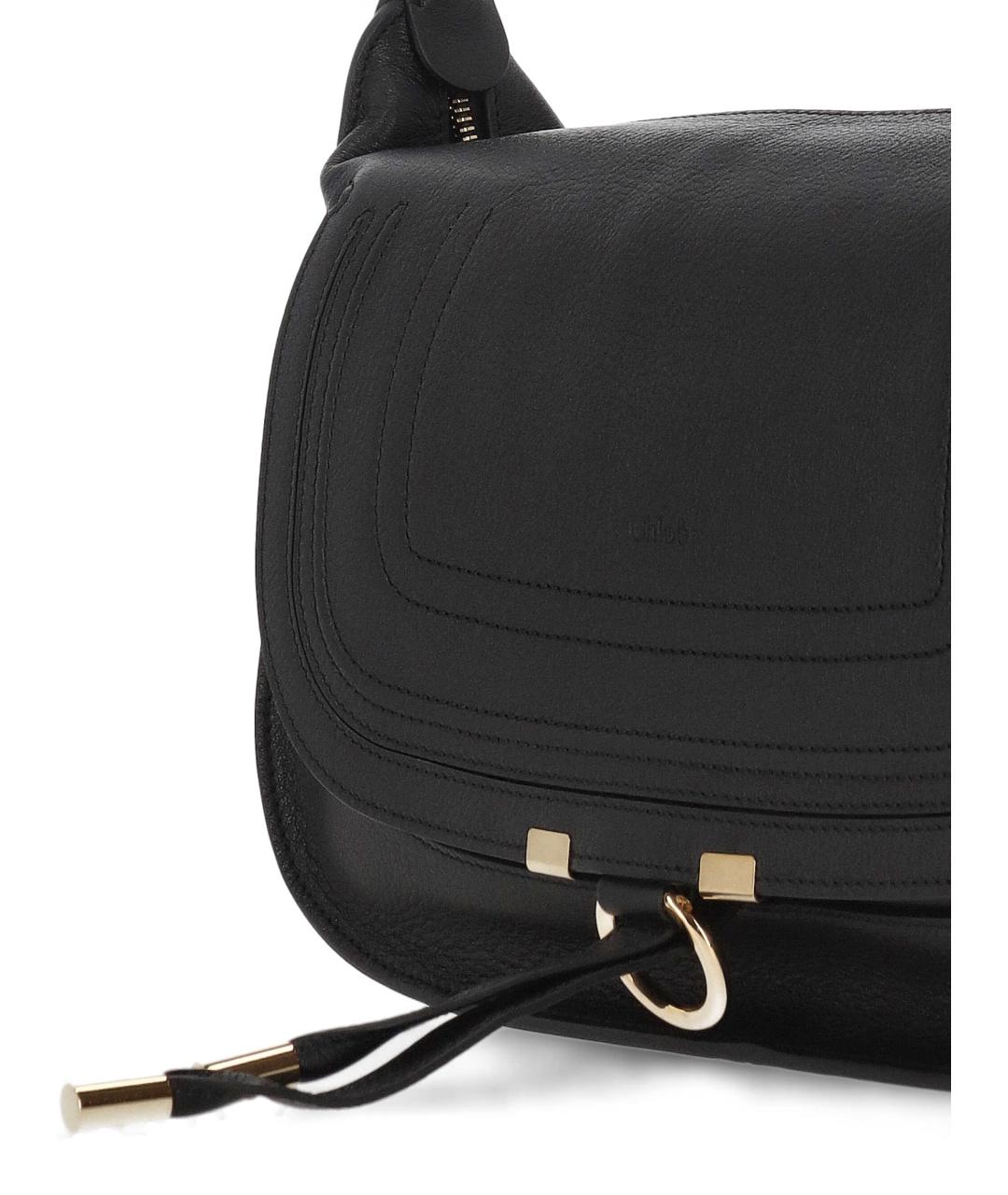 CHLOE Черная кожаная сумка через плечо, фото 4