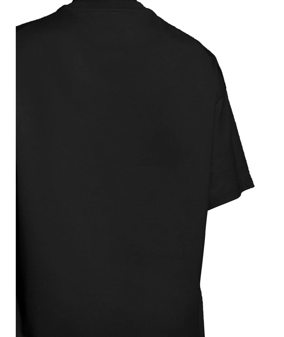 JIL SANDER Черная хлопковая футболка, фото 3