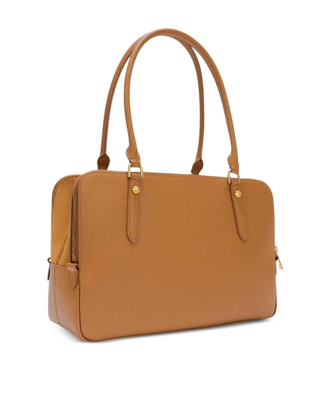 FURLA Коричневая кожаная сумка тоут, фото 3