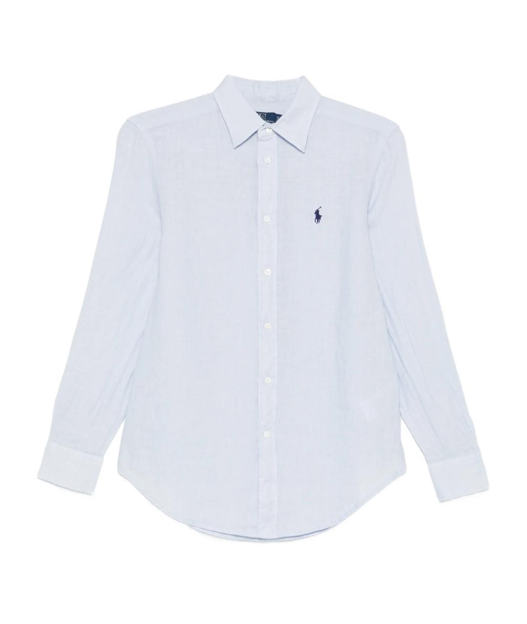 POLO RALPH LAUREN Голубая льняная рубашка, фото 1