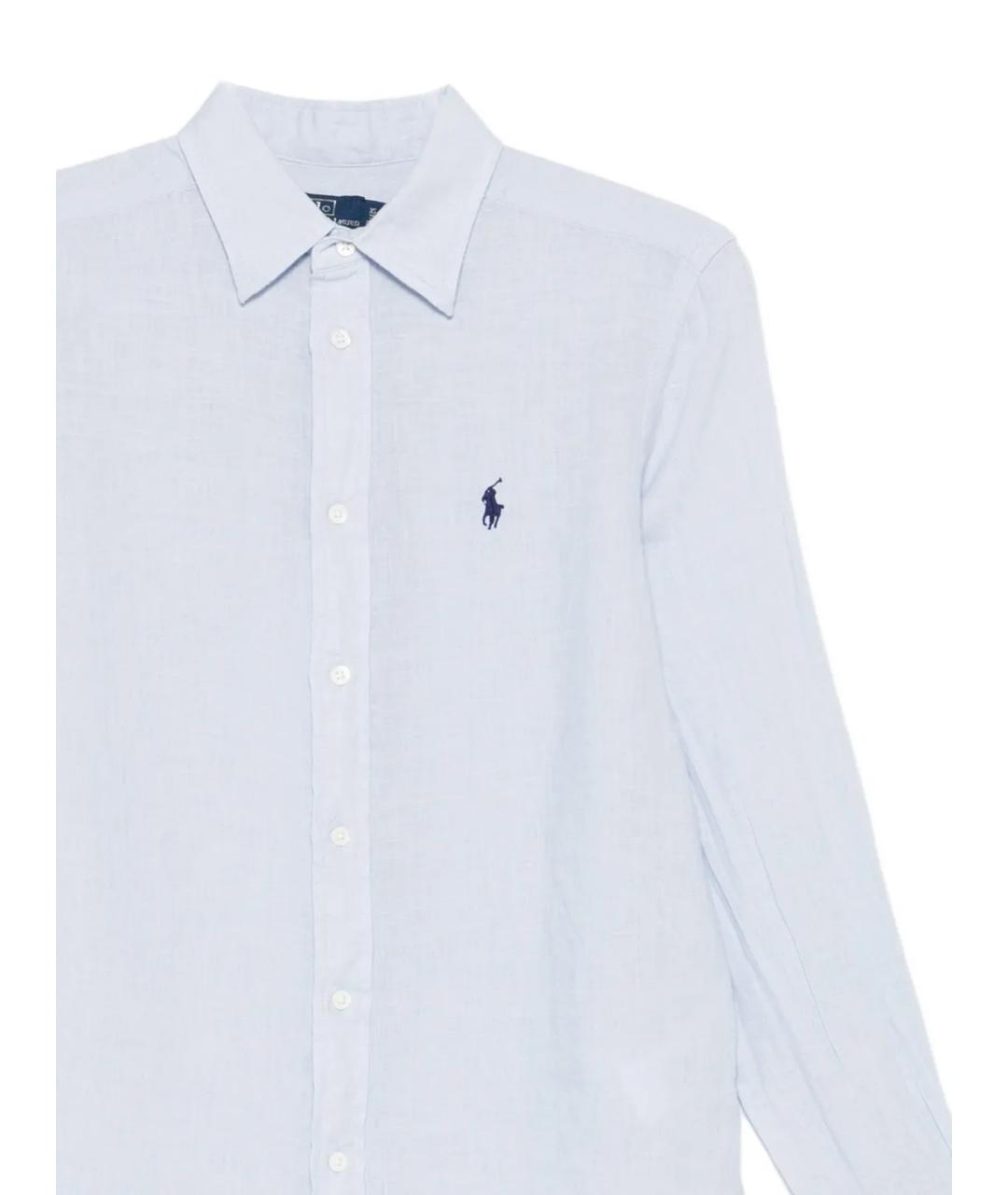 POLO RALPH LAUREN Голубая льняная рубашка, фото 2