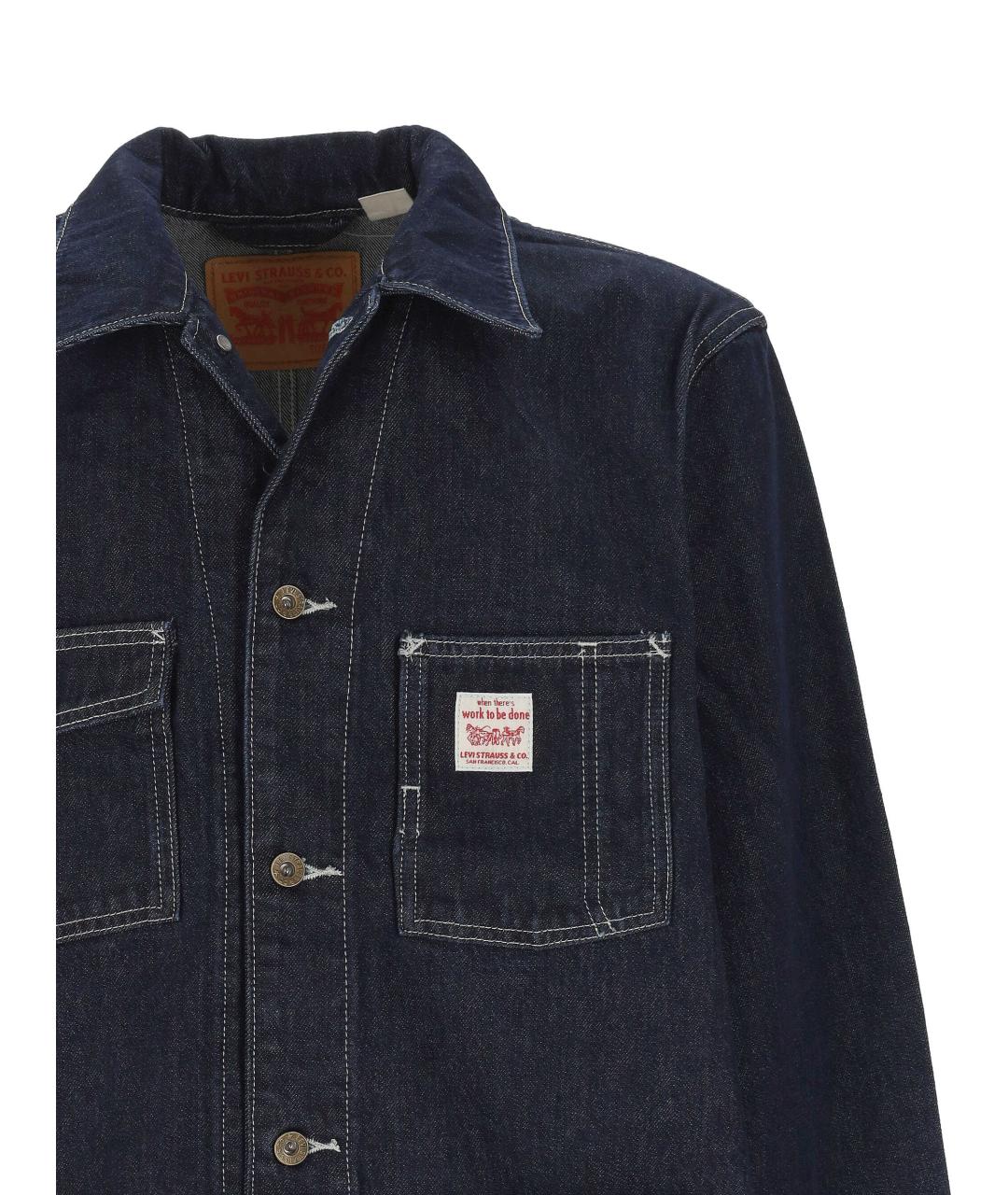 LEVI'S Темно-синяя хлопковая куртка, фото 2