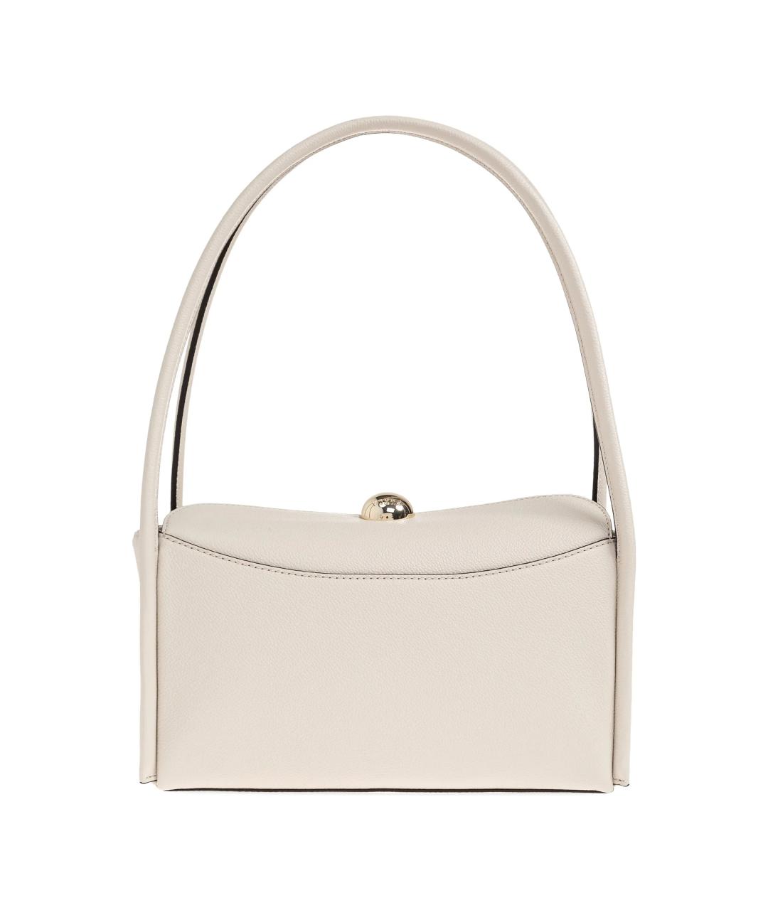 FURLA Бежевая кожаная сумка через плечо, фото 3