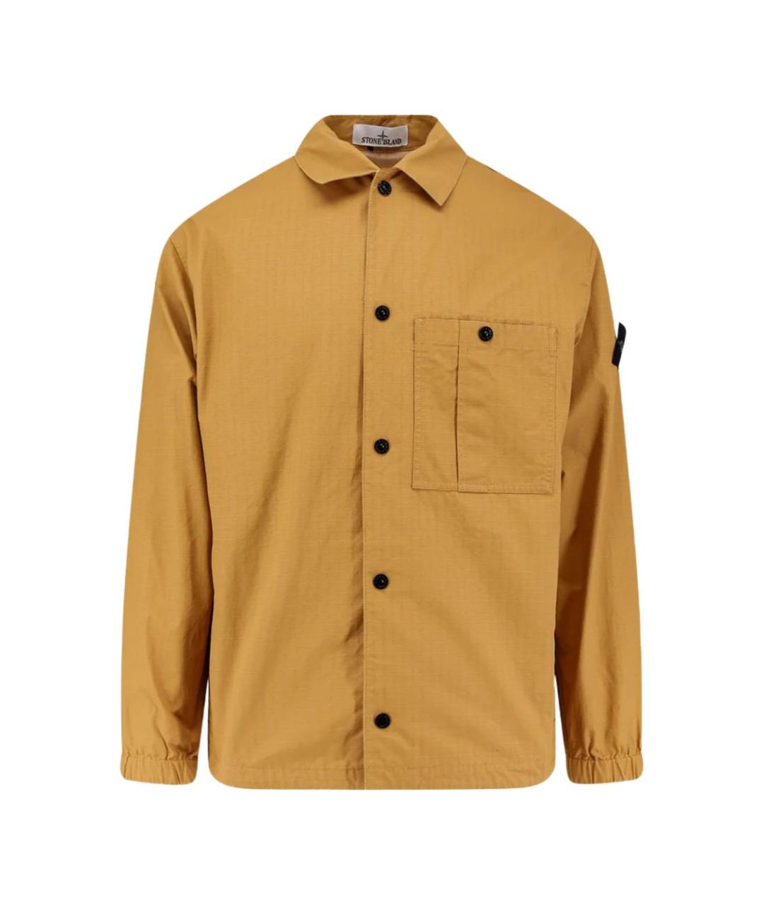 STONE ISLAND Бежевая хлопковая кэжуал рубашка, фото 1