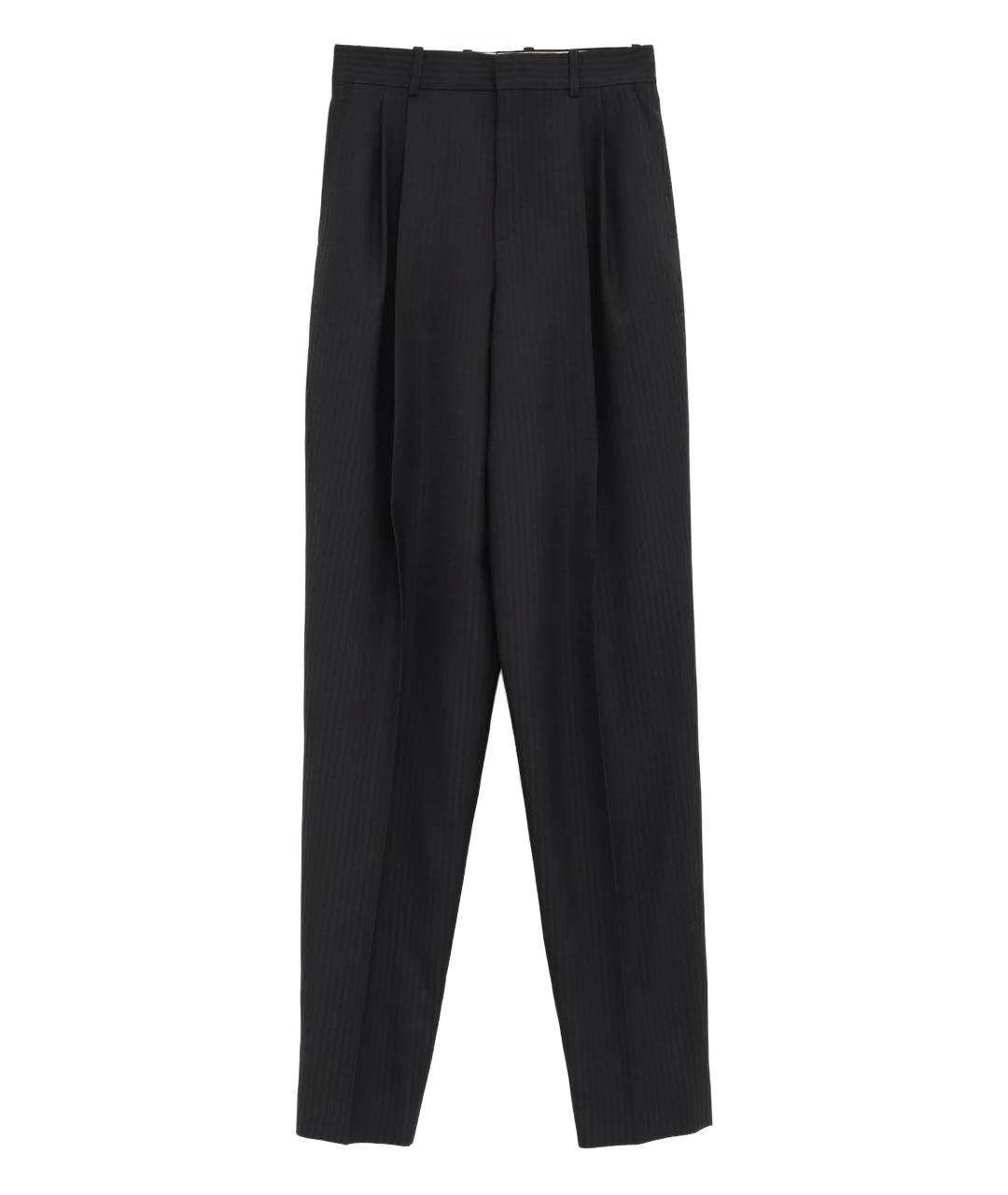 CHLOE Черные хлопковые прямые брюки, фото 1