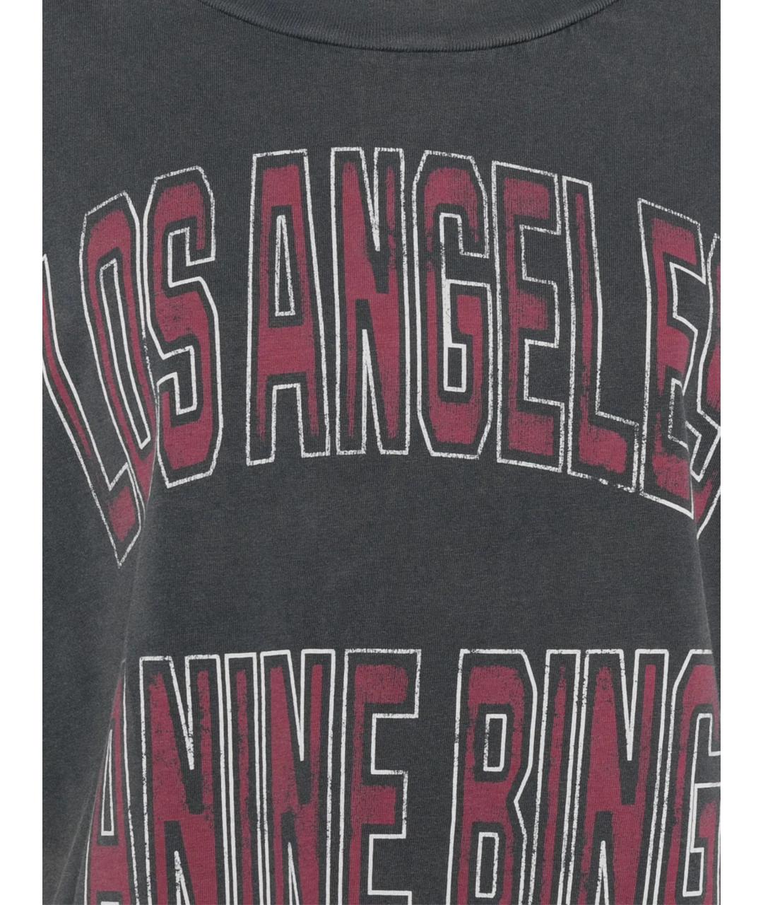 ANINE BING Черная хлопковая футболка, фото 2