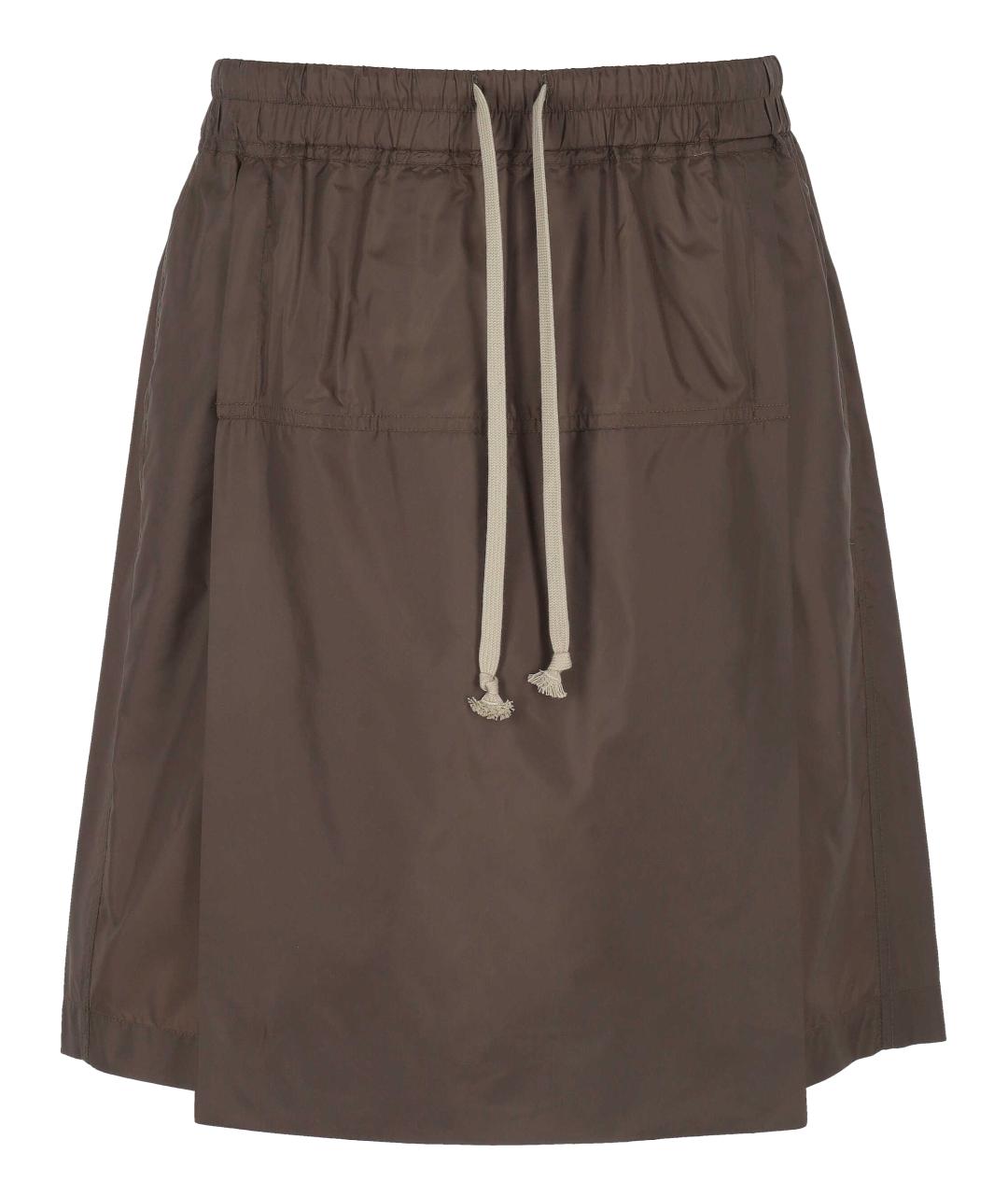 MONCLER Коричневые полиэстеровые шорты, фото 1