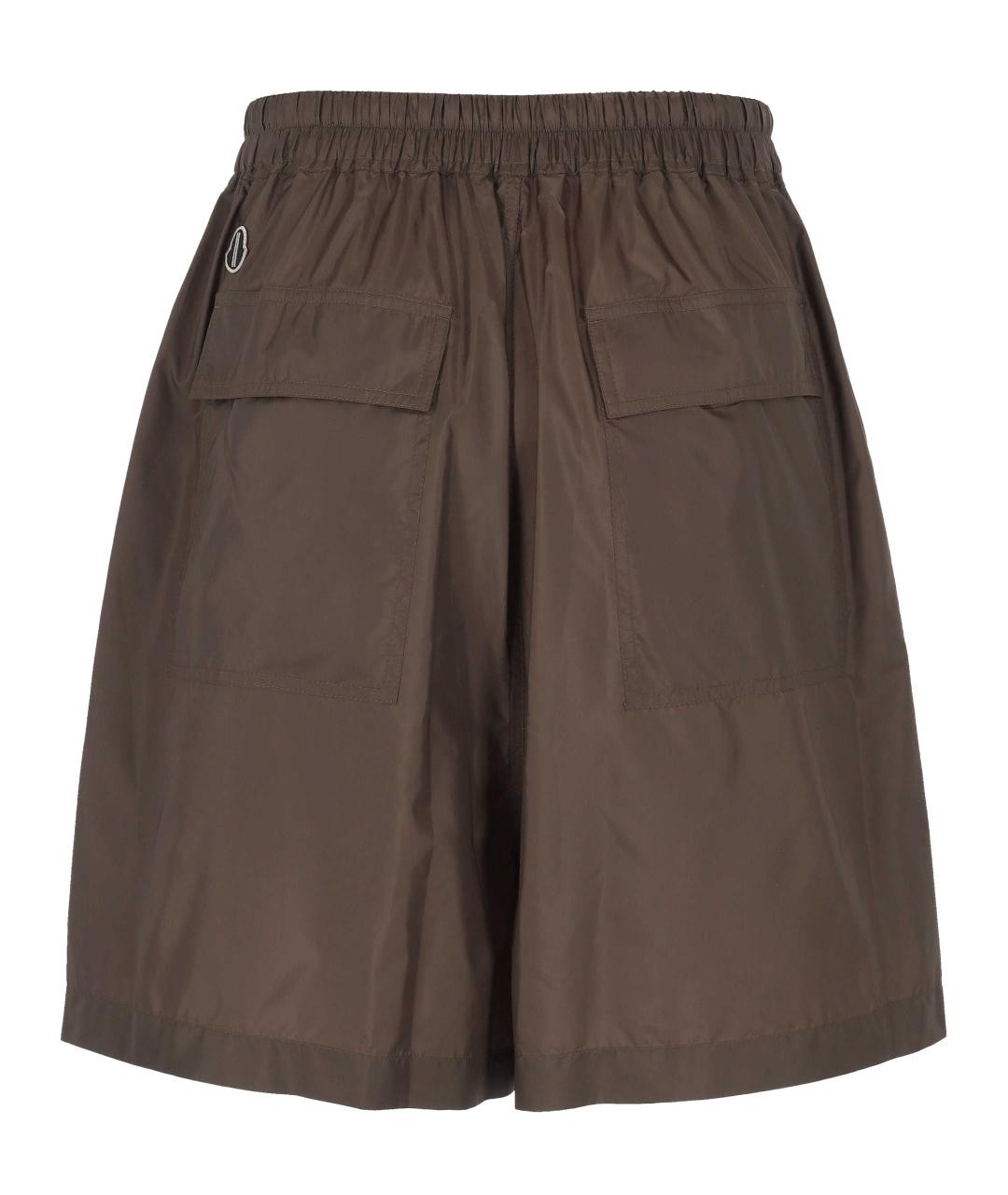 MONCLER Коричневые полиэстеровые шорты, фото 3
