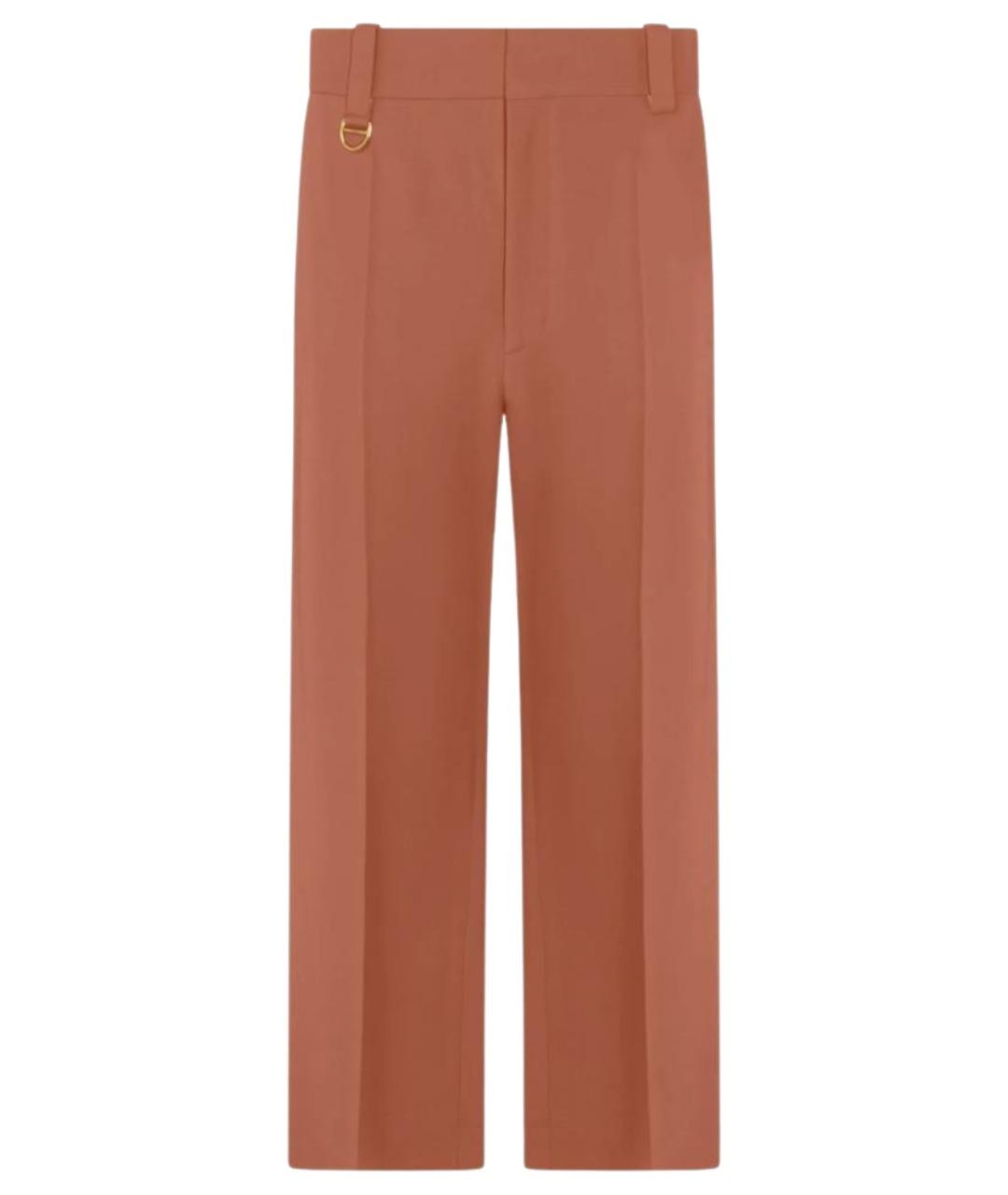 CHLOE Оранжевое шерстяные прямые брюки, фото 1