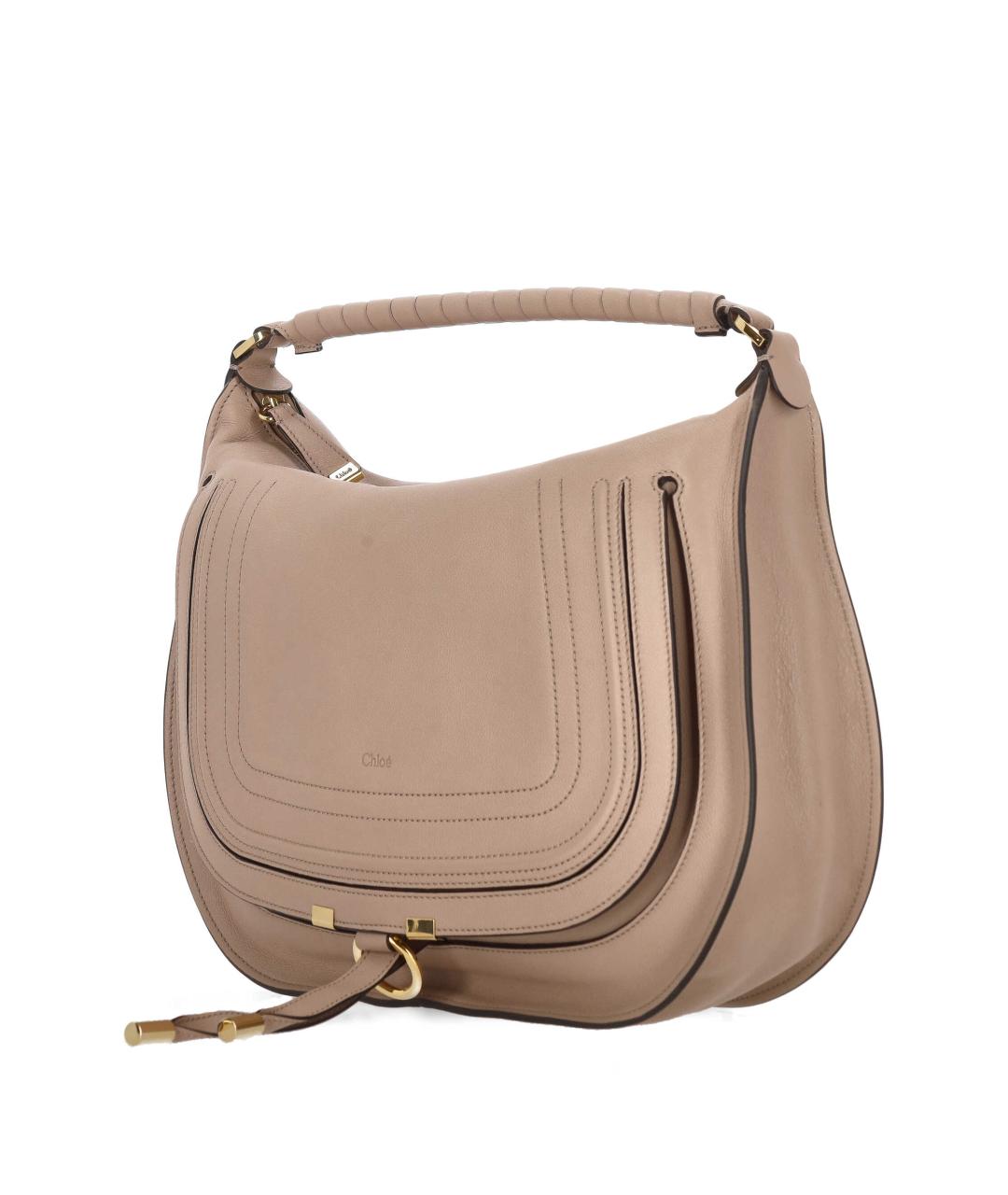 CHLOE Бежевая бархатная сумка через плечо, фото 2
