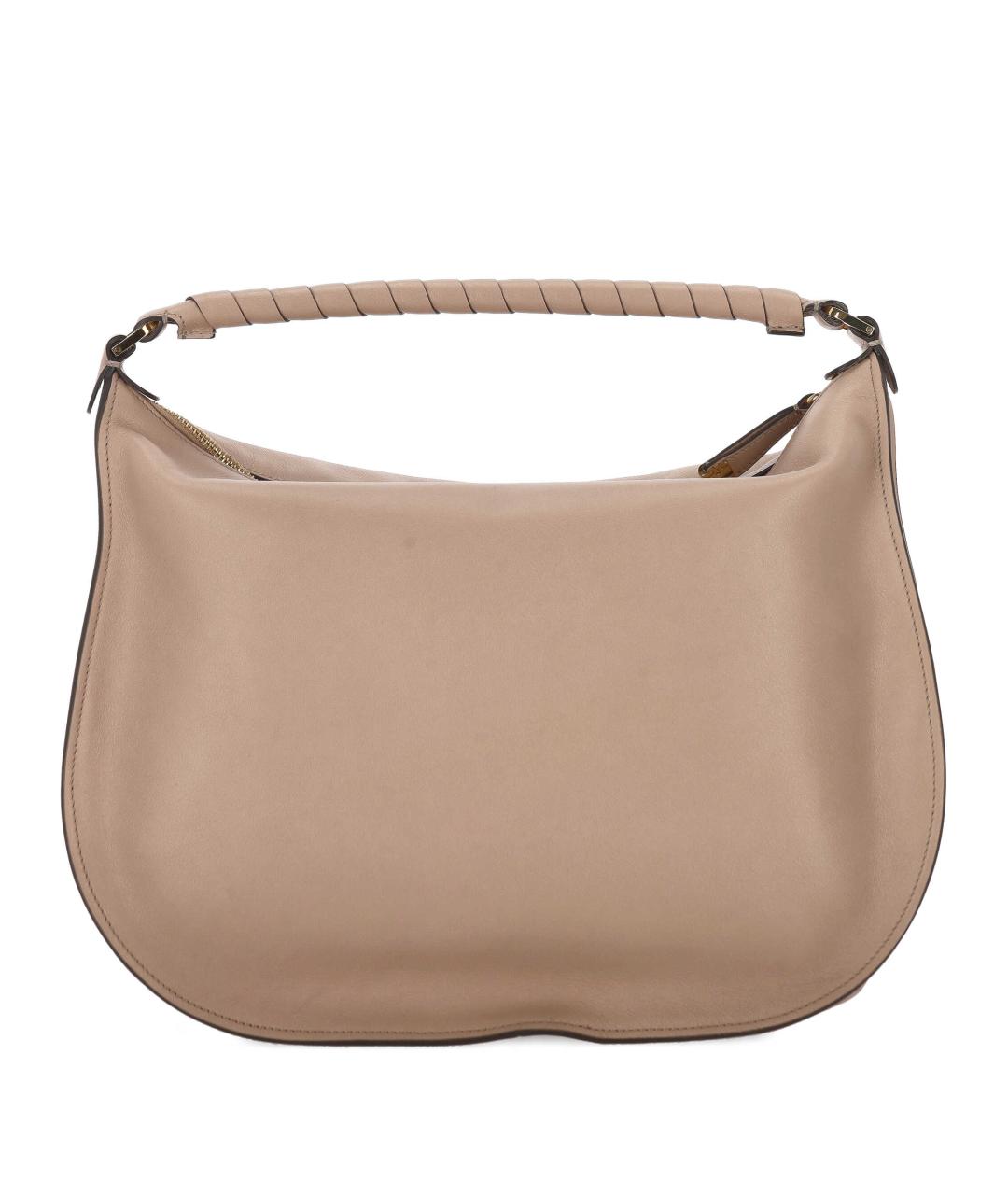 CHLOE Бежевая бархатная сумка через плечо, фото 3