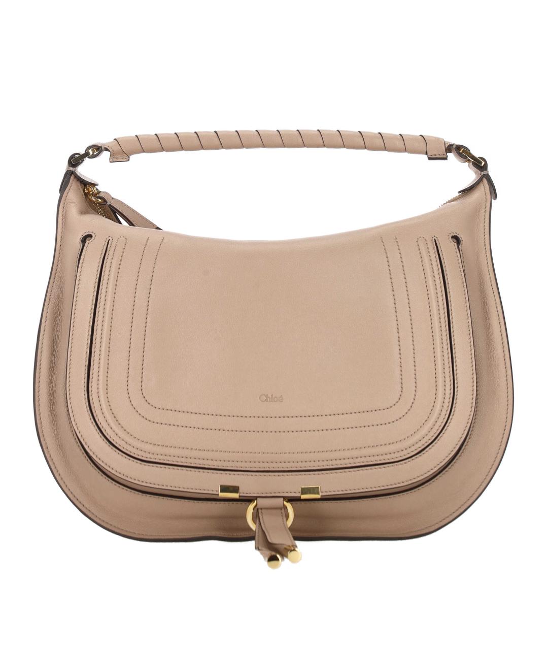 CHLOE Бежевая бархатная сумка через плечо, фото 1