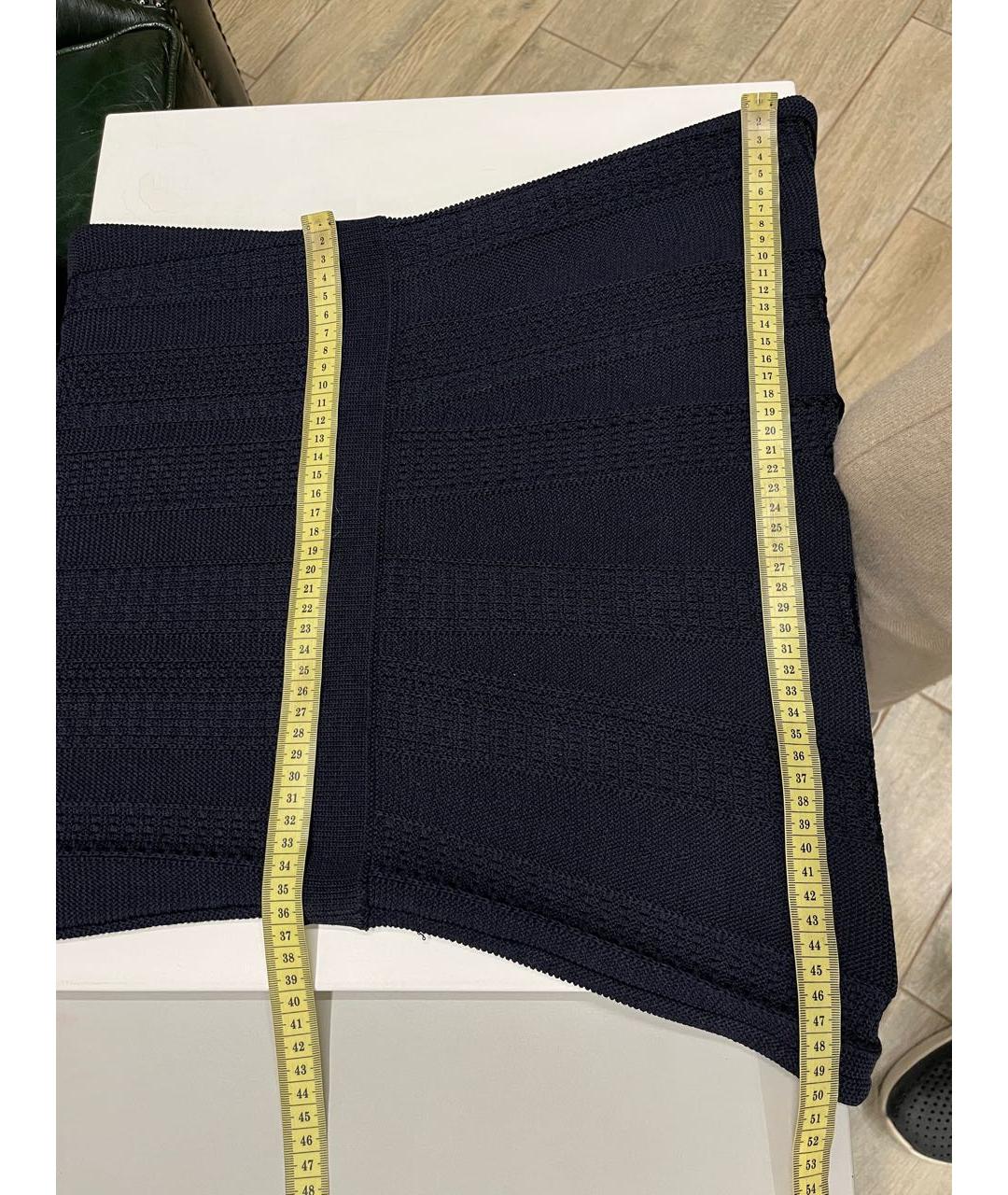 HUGO BOSS Темно-синее вискозное повседневное платье, фото 8