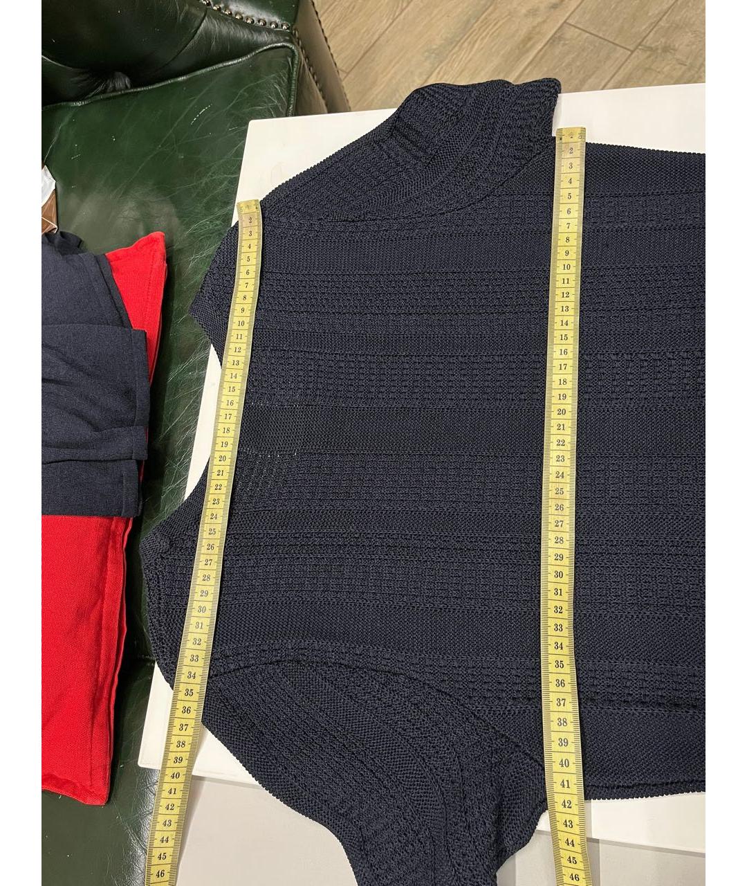 HUGO BOSS Темно-синее вискозное повседневное платье, фото 7