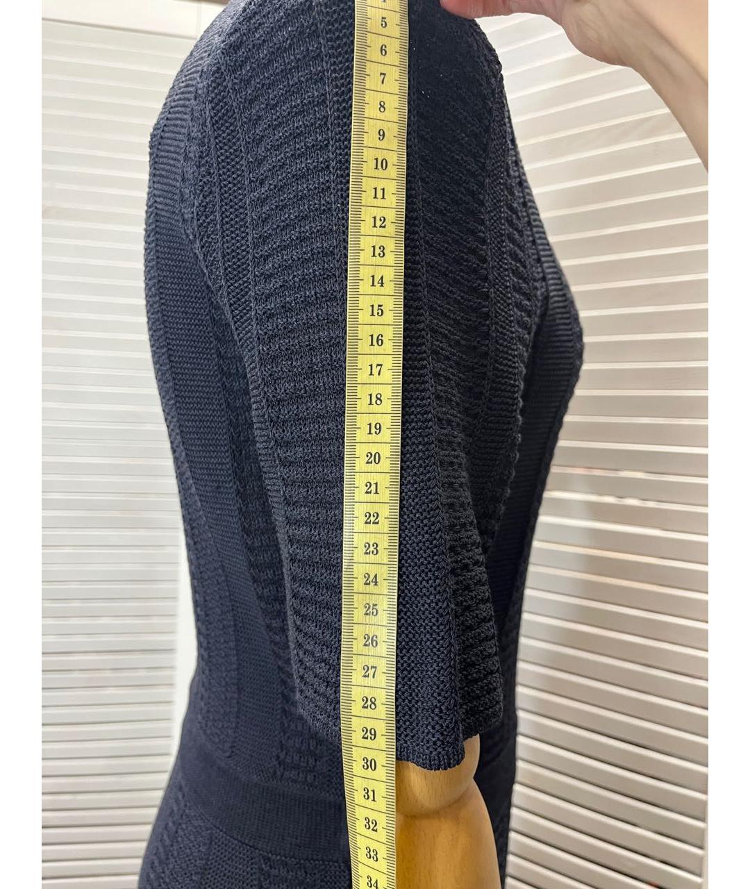 HUGO BOSS Темно-синее вискозное повседневное платье, фото 4