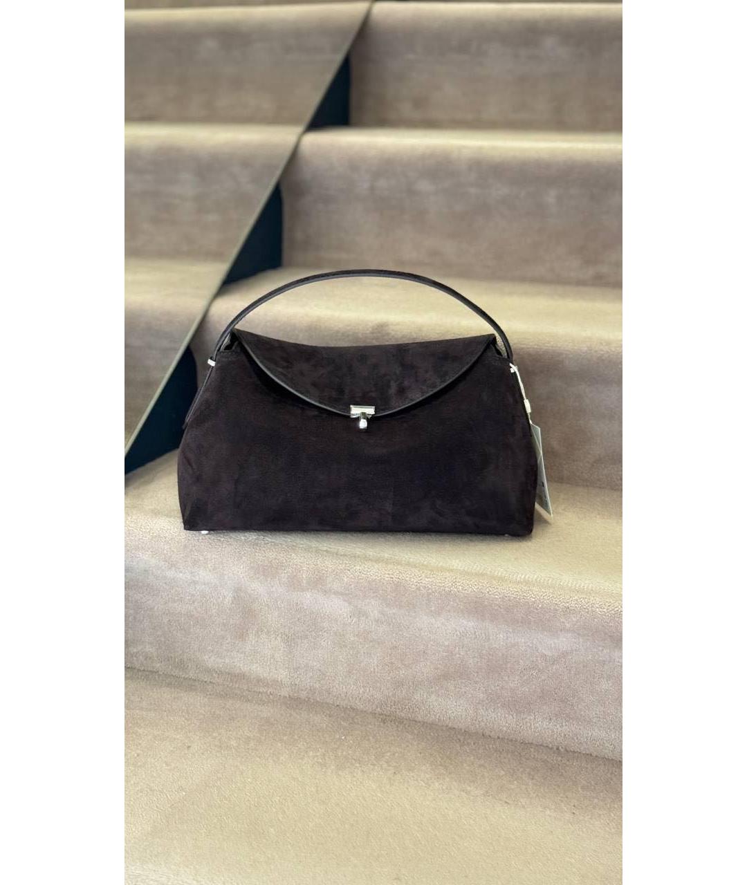 TOTEME Коричневая замшевая сумка через плечо, фото 5