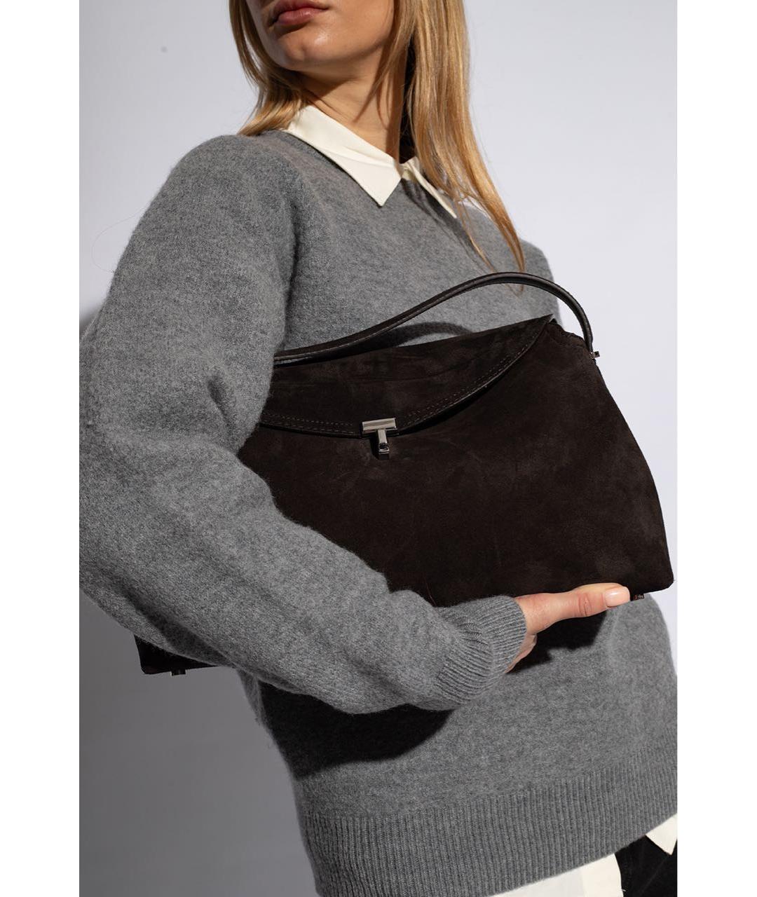 TOTEME Коричневая замшевая сумка через плечо, фото 2