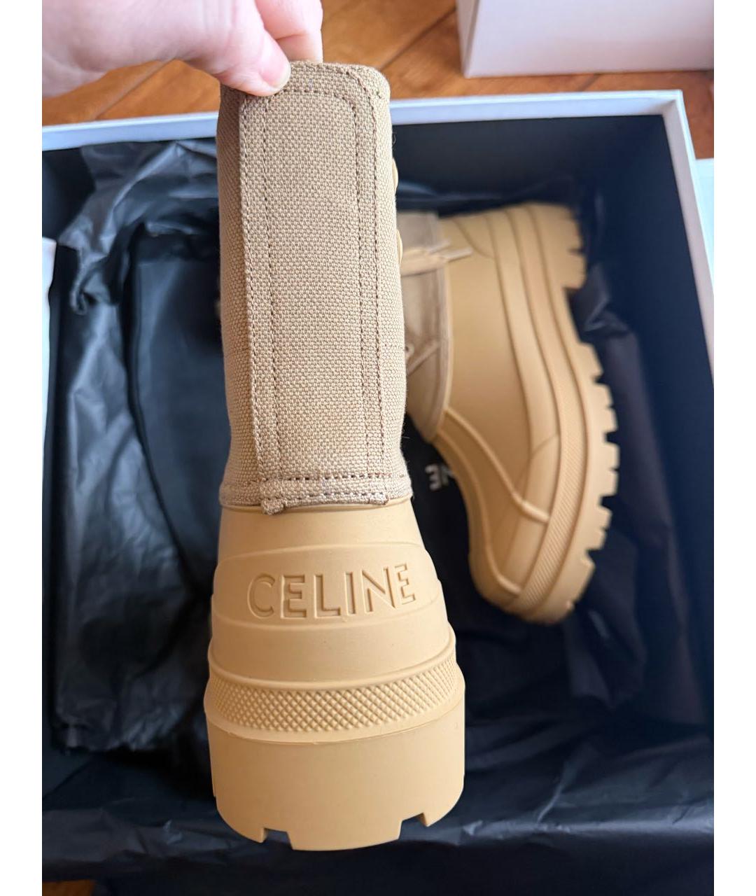 CELINE Бежевые ботинки, фото 3