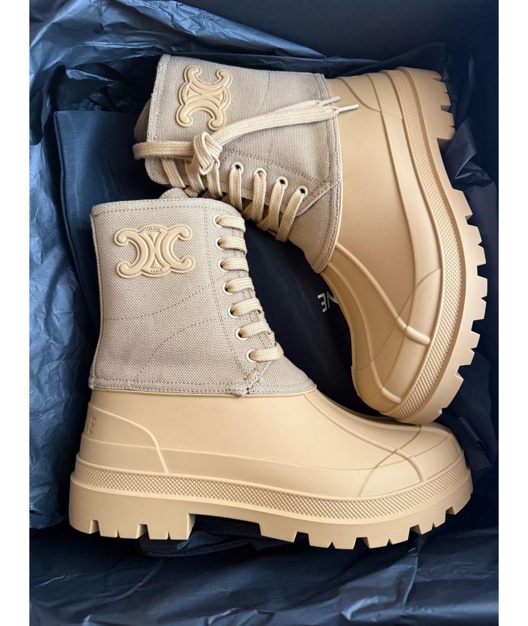 CELINE Бежевые ботинки, фото 2