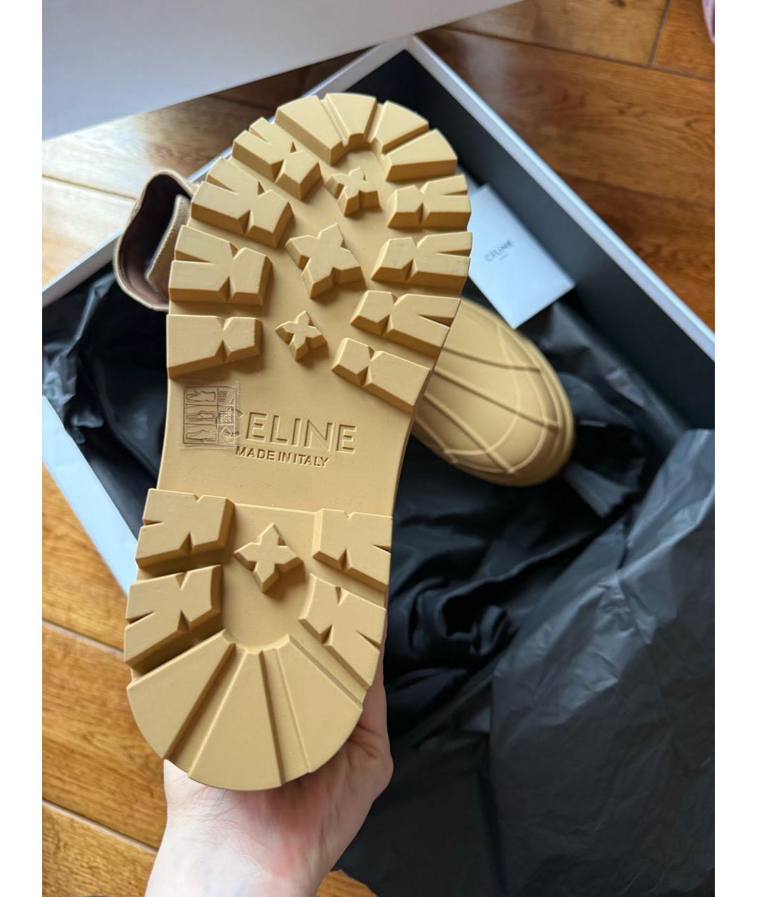 CELINE Бежевые ботинки, фото 6