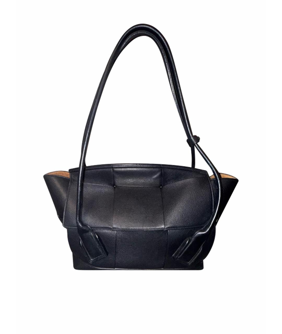 BOTTEGA VENETA Черная кожаная сумка тоут, фото 1