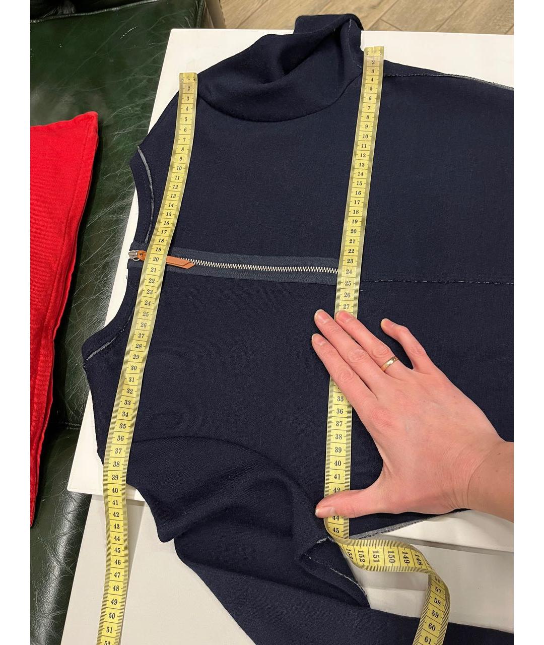 HUGO BOSS Темно-синее шерстяное повседневное платье, фото 7