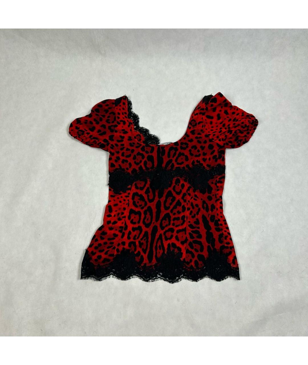 DOLCE&GABBANA Красная шелковая блузы, фото 2