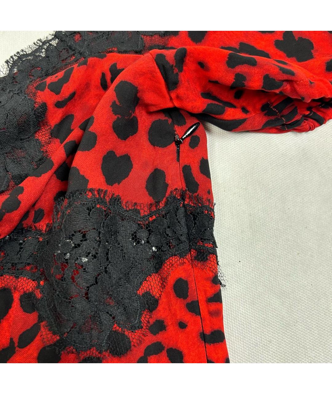 DOLCE&GABBANA Красная шелковая блузы, фото 4