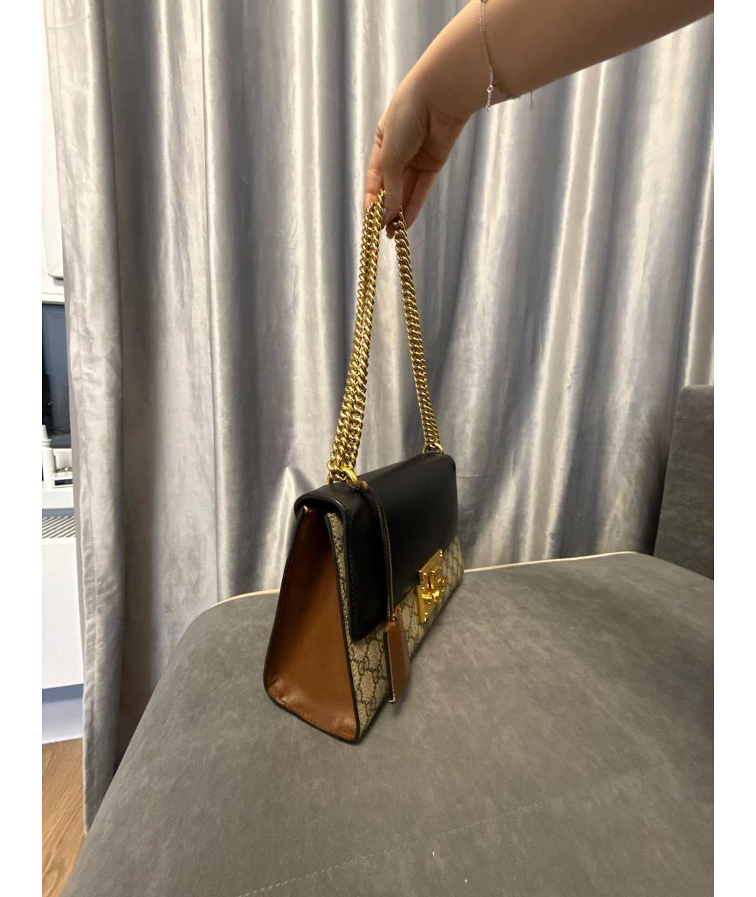 GUCCI Черная кожаная сумка через плечо, фото 2