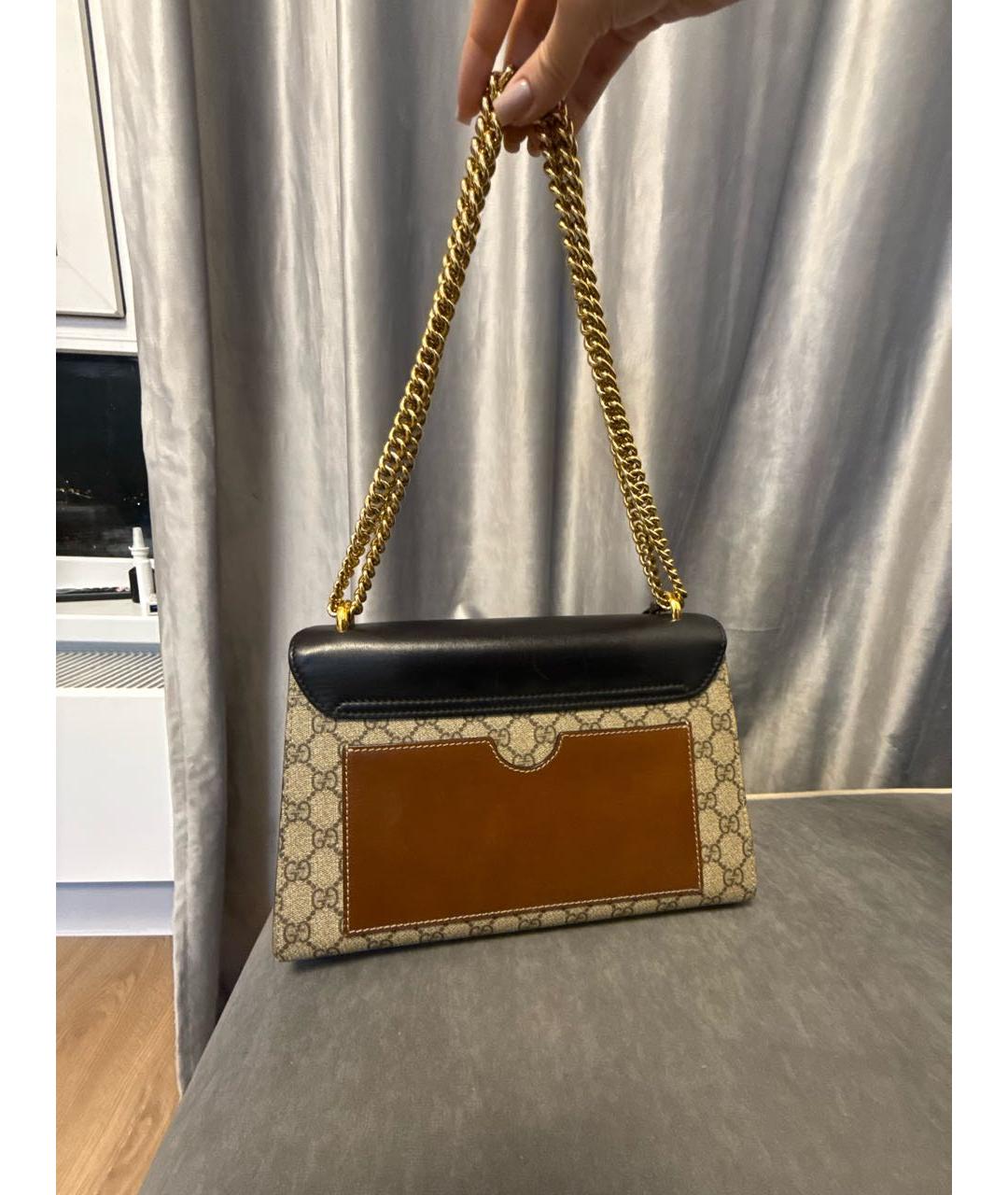 GUCCI Черная кожаная сумка через плечо, фото 3