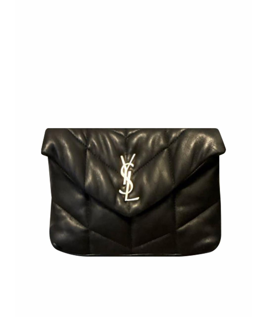 SAINT LAURENT Черная кожаная сумка через плечо, фото 1