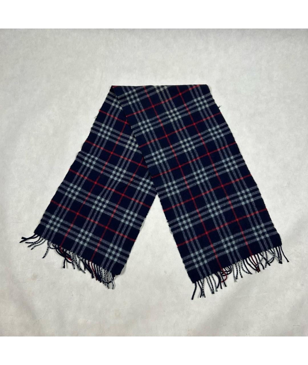 BURBERRY Темно-синий кашемировый шарф, фото 3