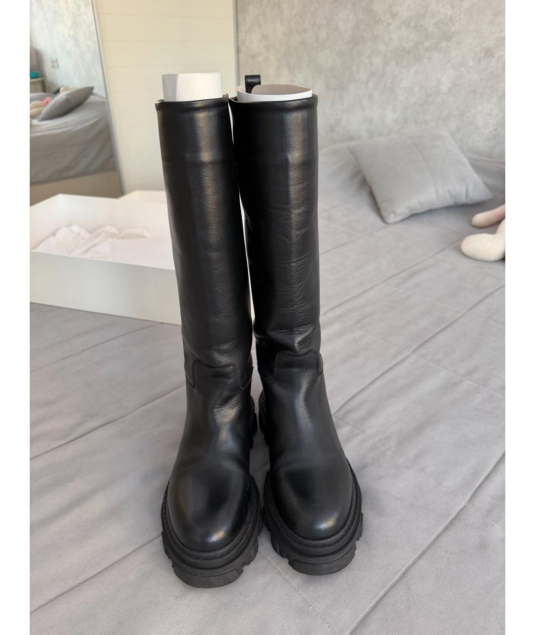 GIABORGHINI Черные кожаные сапоги, фото 2