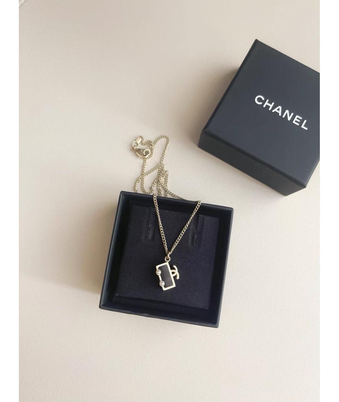 CHANEL Золотая металлическая подвеска, фото 5