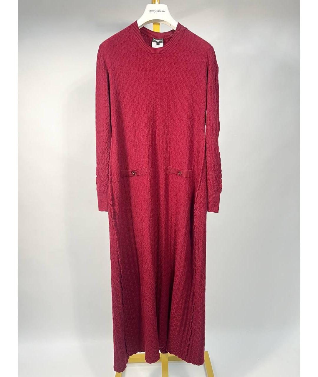 CHANEL Бордовое повседневное платье, фото 7