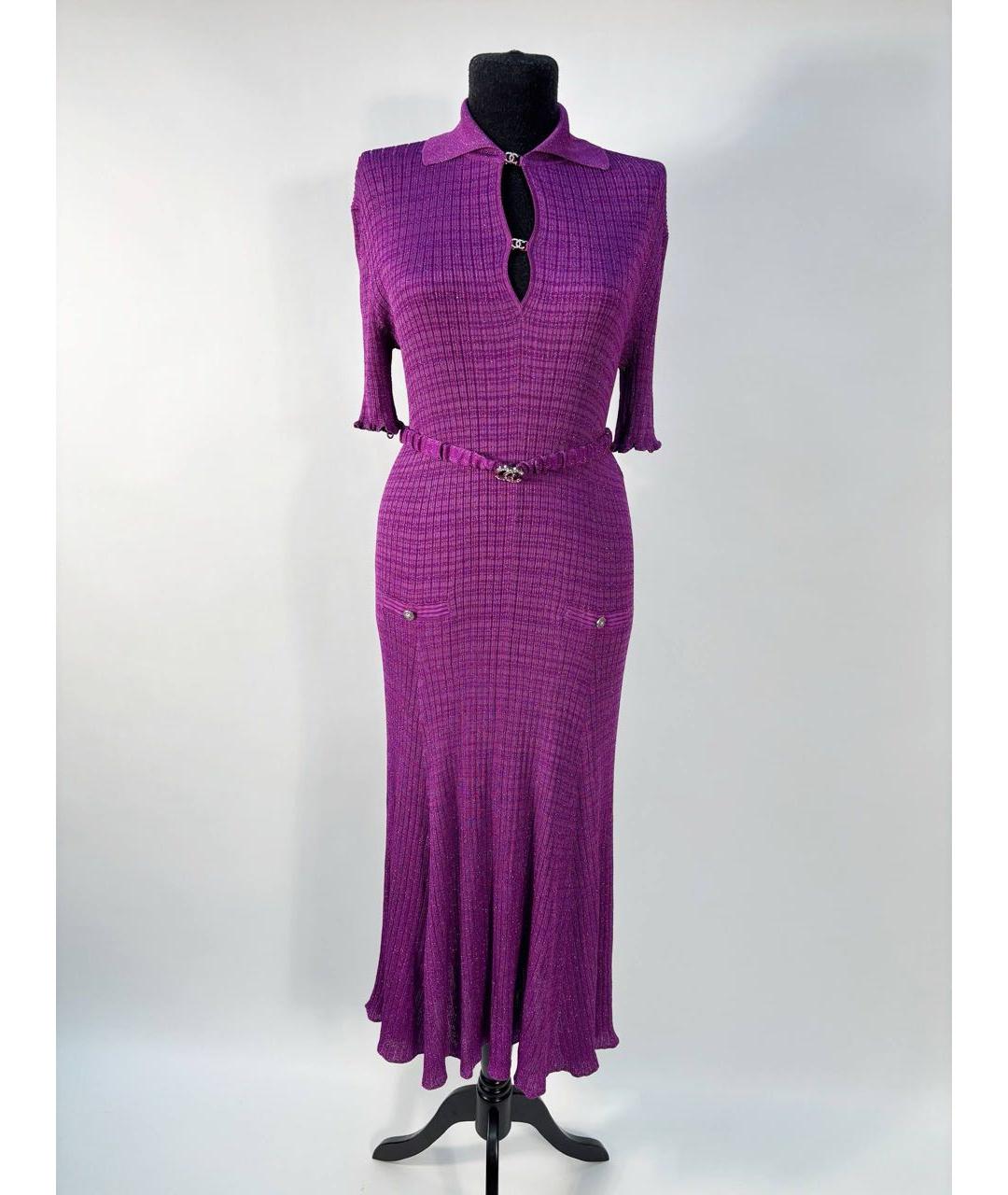 CHANEL Фиолетовое повседневное платье, фото 6