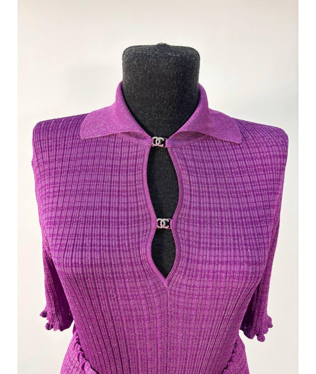 CHANEL Фиолетовое повседневное платье, фото 7