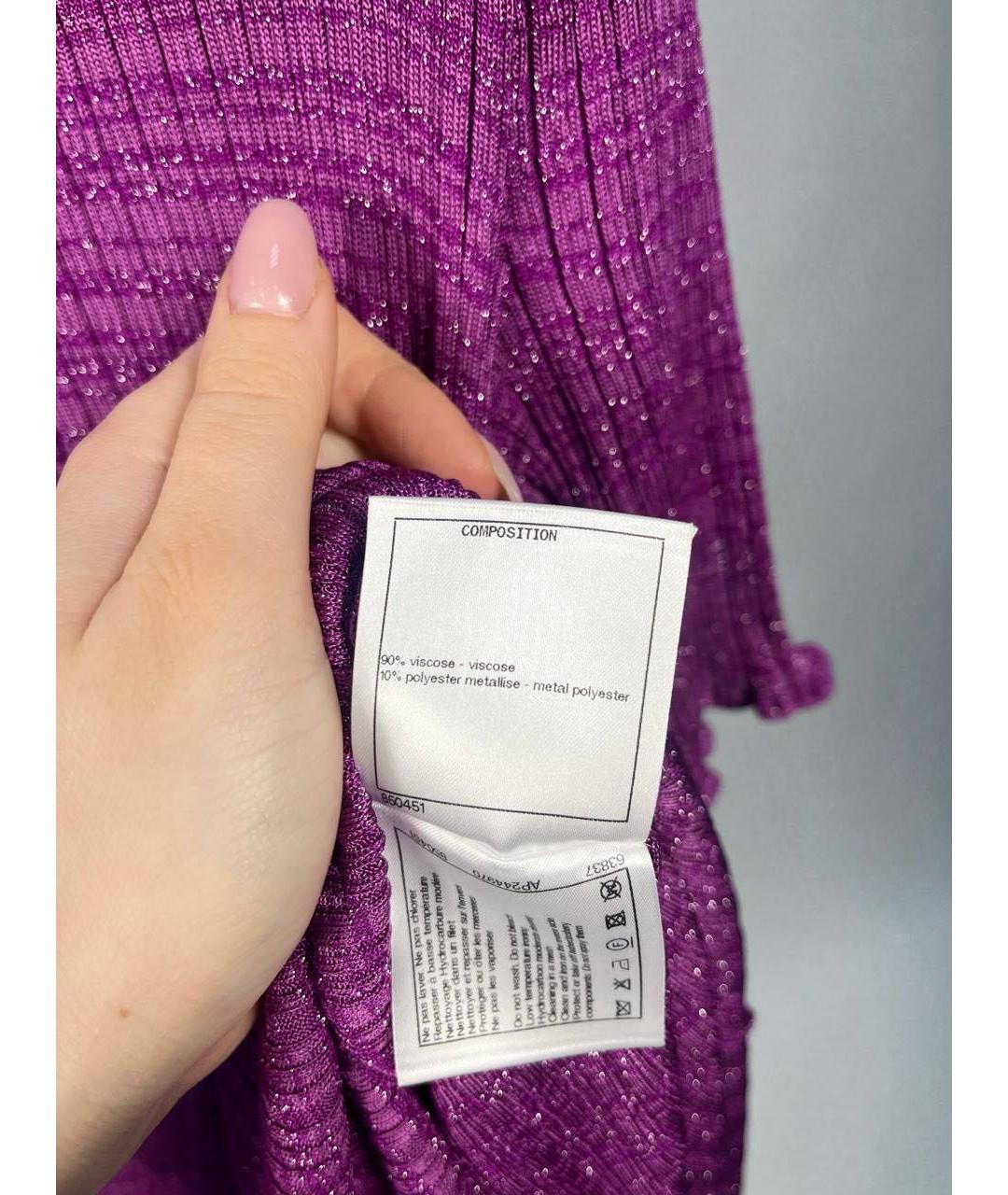 CHANEL Фиолетовое повседневное платье, фото 5