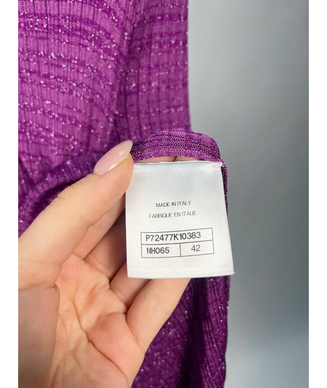 CHANEL Фиолетовое повседневное платье, фото 4