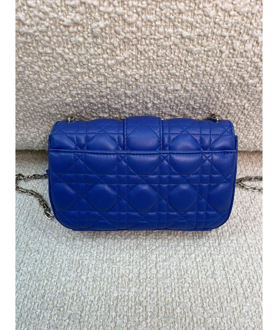 CHRISTIAN DIOR Синяя кожаная сумка через плечо, фото 3