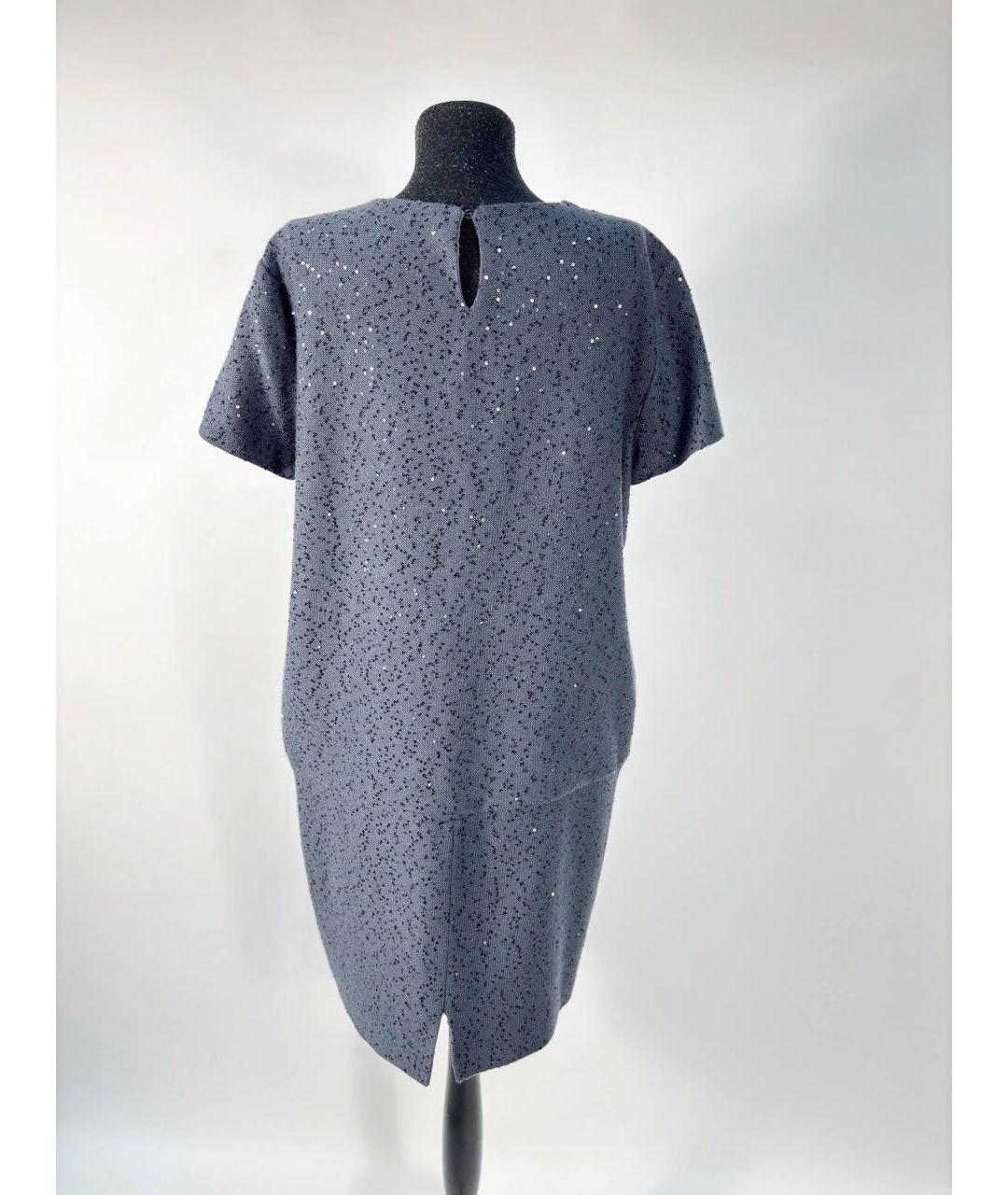 BRUNELLO CUCINELLI Голубое повседневное платье, фото 2