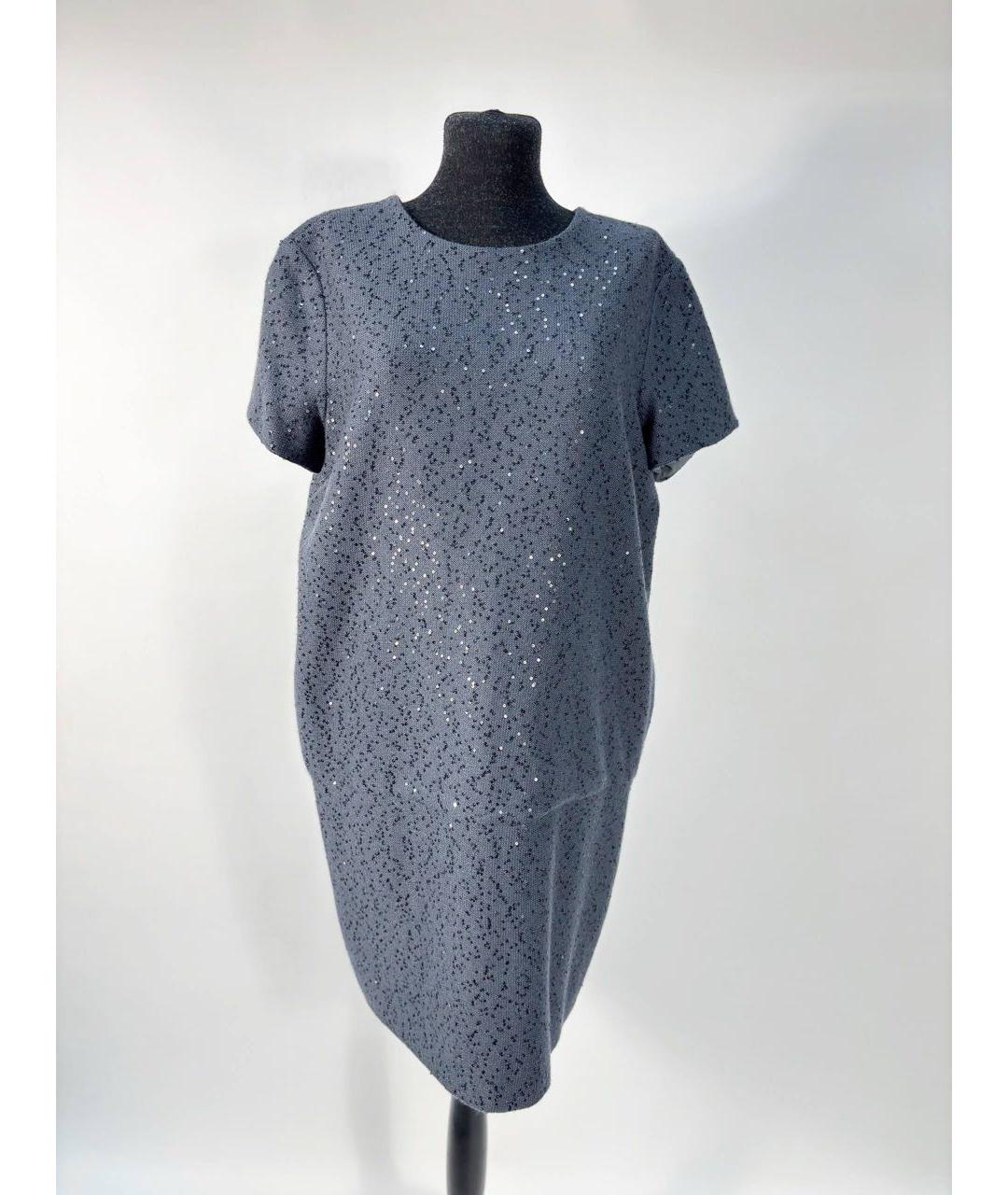 BRUNELLO CUCINELLI Голубое повседневное платье, фото 8